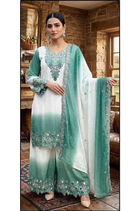 Hoor Tex 728 A To D Georgette Pakistani Sharara Suits Suppliers In India
